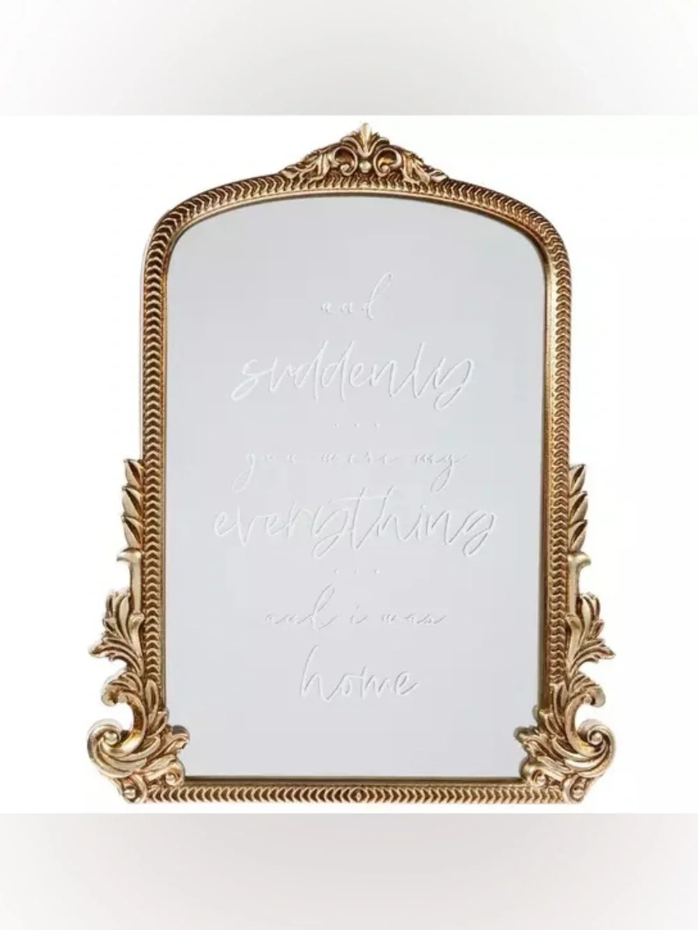 Gold I Was Home Bordeaux Arch Wall Mirror